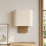 Ondine Modern Linen Fabric Shade Wall Sconce