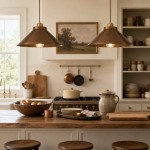 Galilea Retro Antique Brass Cone Shade Pendant Light