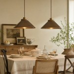 Galilea Retro Antique Brass Cone Shade Pendant Light