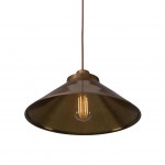 Galilea Retro Antique Brass Cone Shade Pendant Light