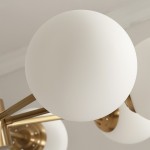 Opal Glass Ball Chandelier
