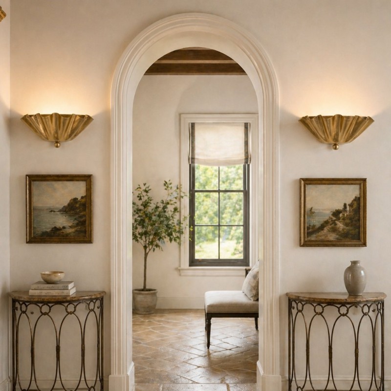 Imara Antique Brass Flower Wall Sconce