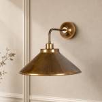 Imara Antique Brass Flower Wall Sconce