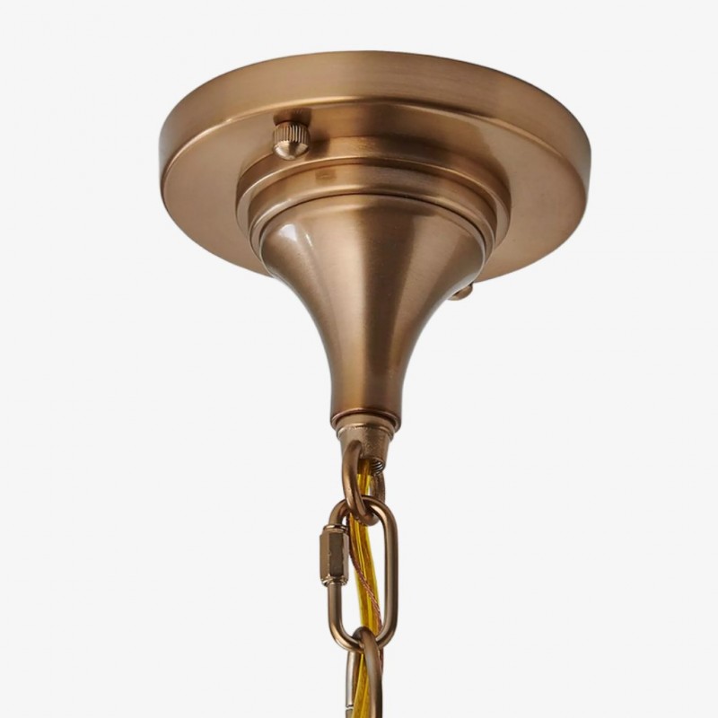 Adley Mid-Century Brass Disc Pendant Light