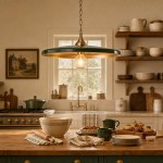 Adley Mid-Century Brass Disc Pendant Light
