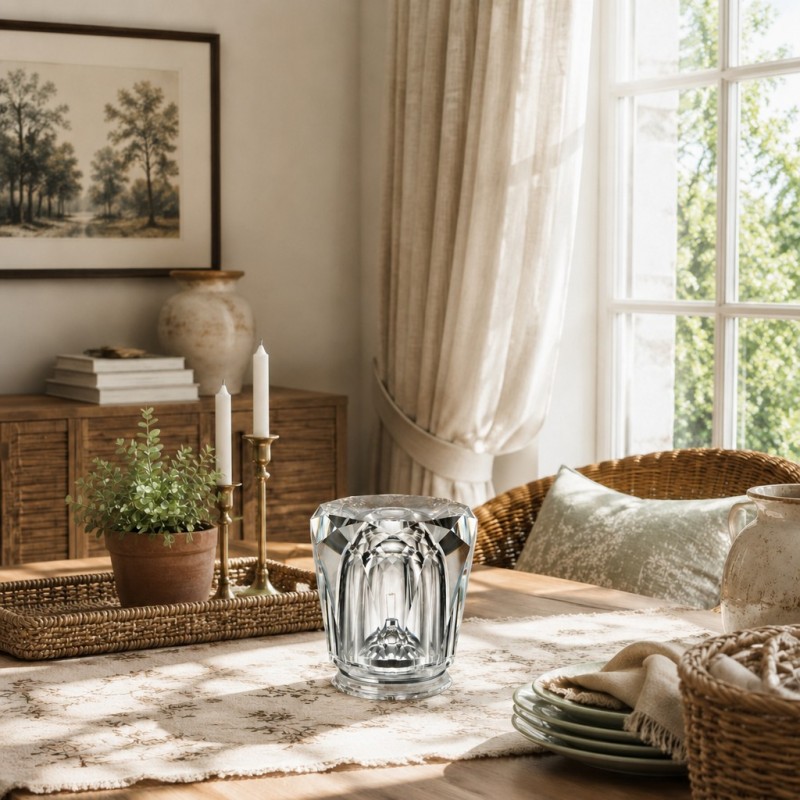 Faelith Modern Crystal Glass Faceted Table Lamp