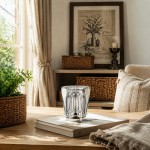 Faelith Modern Crystal Glass Faceted Table Lamp