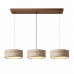 Veloria Scandinavian Travertine Round Pendant Light