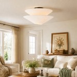 Luneth Modern Fabric Double Layer Ceiling Light