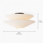 Luneth Modern Fabric Double Layer Ceiling Light