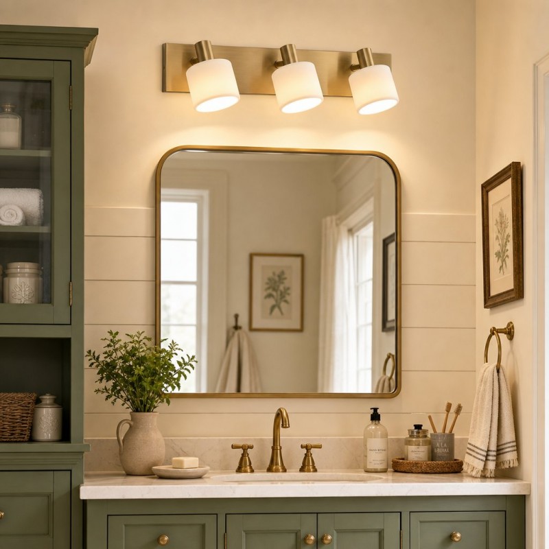 Ianto Modern Brass Cylinder Porcelain Wall Sconce