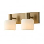 Ianto Modern Brass Cylinder Porcelain Wall Sconce