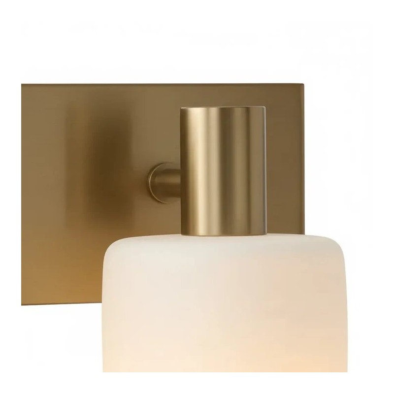 Ianto Modern Brass Cylinder Porcelain Wall Sconce