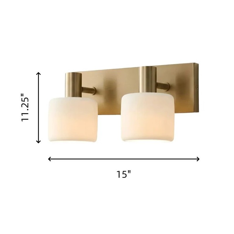 Ianto Modern Brass Cylinder Porcelain Wall Sconce