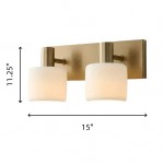 Ianto Modern Brass Cylinder Porcelain Wall Sconce