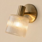 Aura Elegant Brass Swing Arm Porcelain Wall Sconce