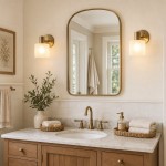 Caris Modern Brass Cylinder Glass Wall Sconce