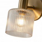 Caris Modern Brass Cylinder Glass Wall Sconce