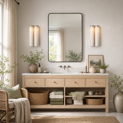 Giulia Minimalist LED Double Tube Glass Wall Light