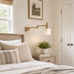 Aura Elegant Brass Swing Arm Porcelain Wall Sconce