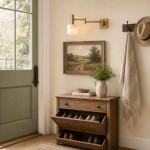 Ianto Modern Brass Swing Arm Porcelain Wall Sconce