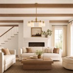 Aura Mid-Century Brass Porcelain Cylinder Chandelier