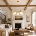 Aura Mid-Century Brass Porcelain Cylinder Chandelier