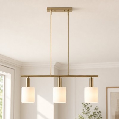 Aura Modern Linear Porcelain Chandelier