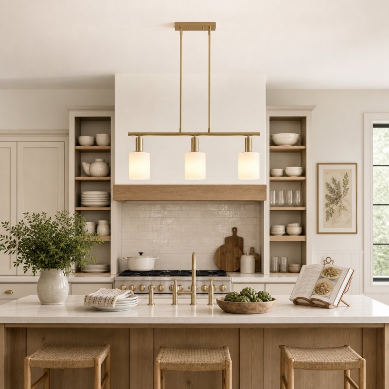 Aura Modern Linear Porcelain Chandelier
