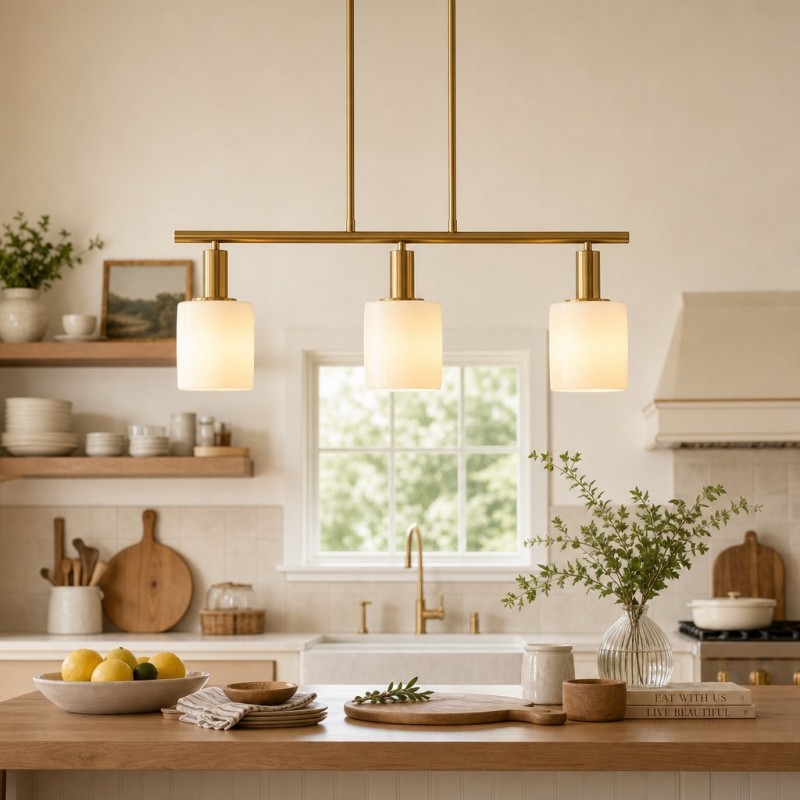 Aura Modern Linear Porcelain Chandelier