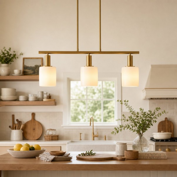 Aura Modern Linear Porcelain Chandelier