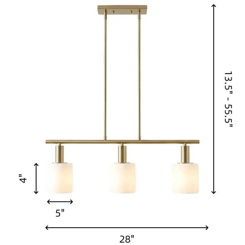 Aura Modern Linear Porcelain Chandelier