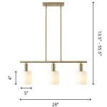Aura Modern Linear Porcelain Chandelier