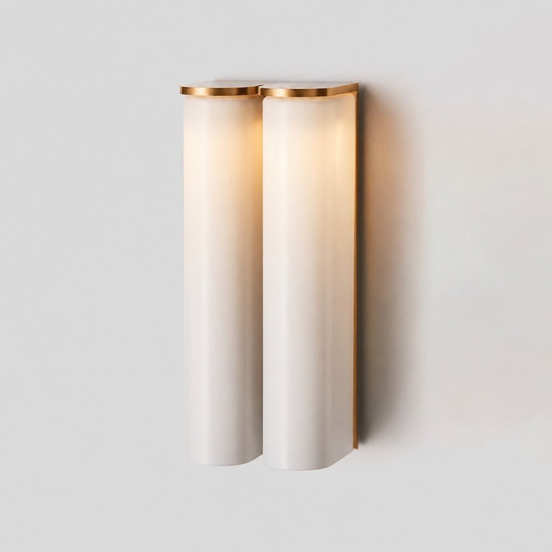 Giulia Minimalist LED Double Tube Glass Wall Light