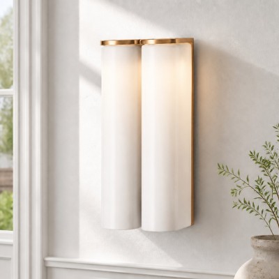 Giulia Minimalist LED Double Tube Glass Wall Light