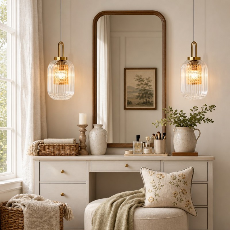 Cove Rustic Glass Metal Pendant Light