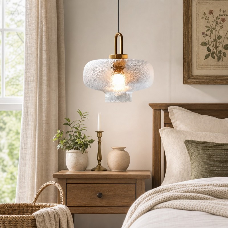 Cove Rustic Glass Metal Pendant Light