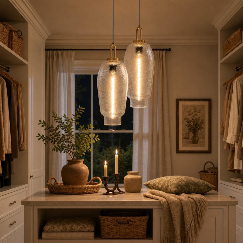 Cove Rustic Glass Metal Pendant Light