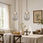 Lewis Modern LED Geometric Glass Pendant Light