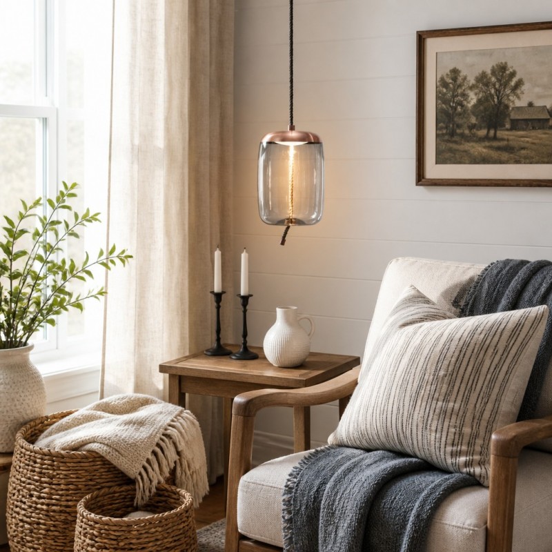 Lewis Modern LED Geometric Glass Pendant Light
