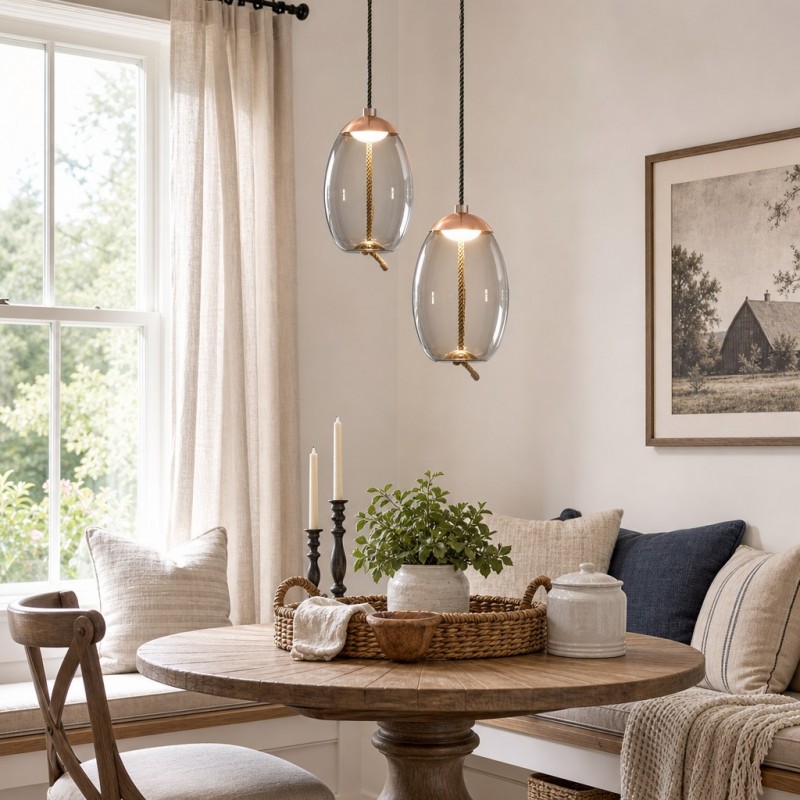 Lewis Modern LED Geometric Glass Pendant Light