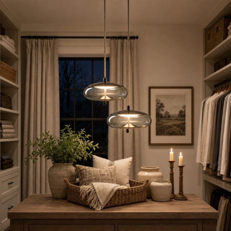 Lewis Modern LED Geometric Glass Pendant Light