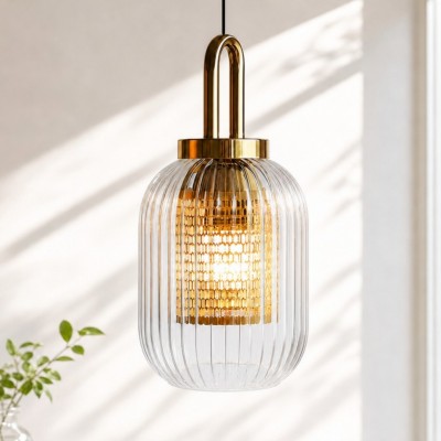 Cove Rustic Glass Metal Pendant Light