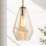 Xanadu Bauhaus Stained Glass Disc Pendant Light