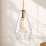 Xanadu Bauhaus Stained Glass Disc Pendant Light