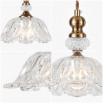 Vilkas Vintage Flower Shaped Glass Pendant Light