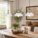 Vilkas Vintage Flower Shaped Glass Pendant Light