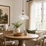Vilkas Vintage Flower Shaped Glass Pendant Light