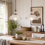 Vilkas Vintage Flower Shaped Glass Pendant Light