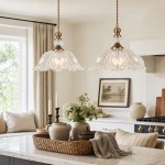 Vilkas Vintage Flower Shaped Glass Pendant Light